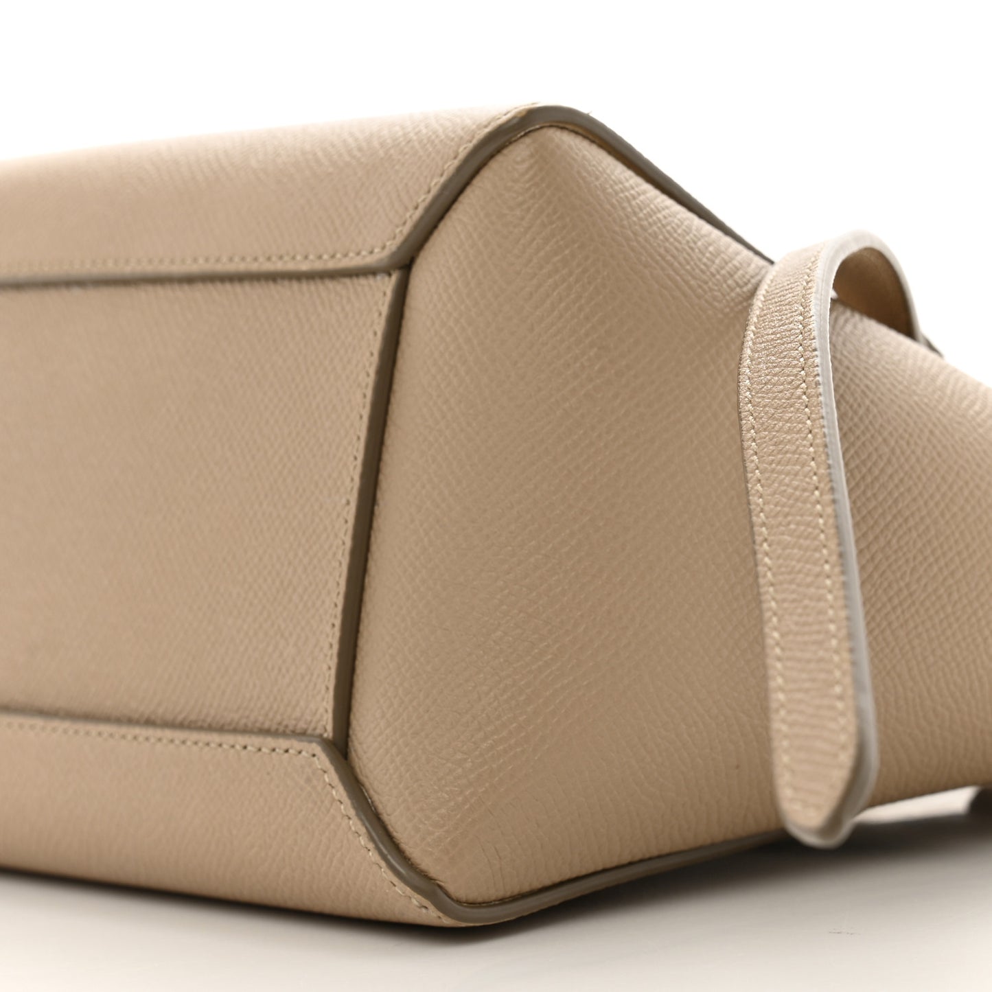 Grained Calfskin Nano Belt Bag Light Taupe