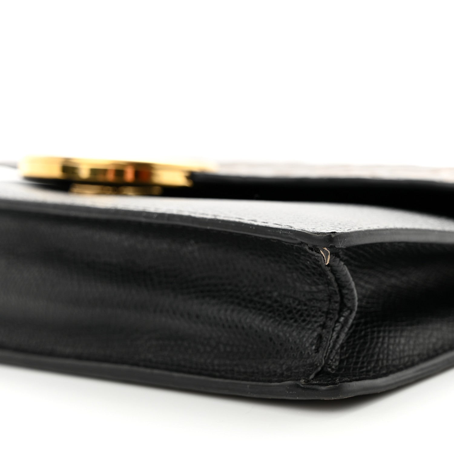 Fendi Vitello Cruise F is Fendi Bi-Color FF 1974 Embossed Medium Envelope Wallet On Chain Black Maya 11 of 14