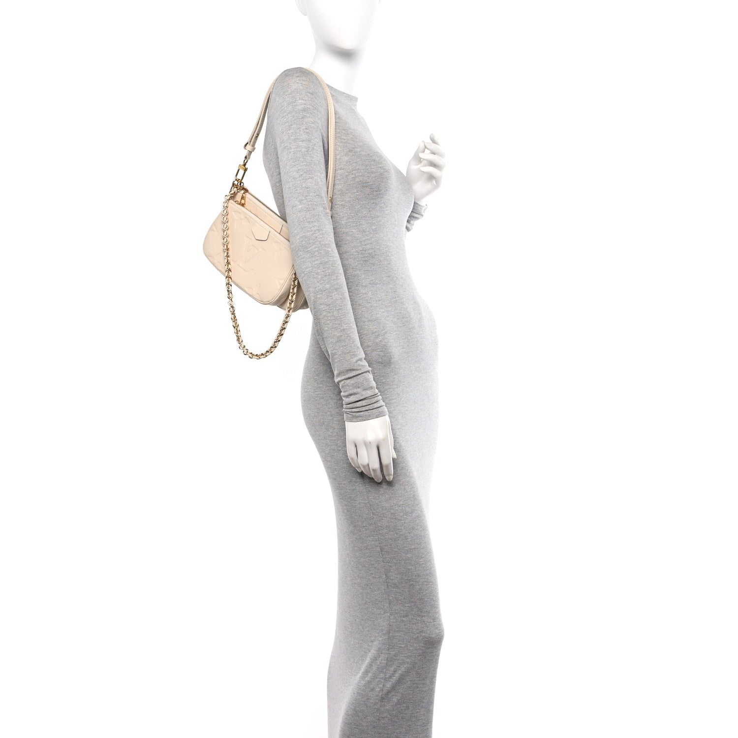 Louis Vuitton Empreinte Monogram Giant Multi Pochette Accessories Cream 2 of 10