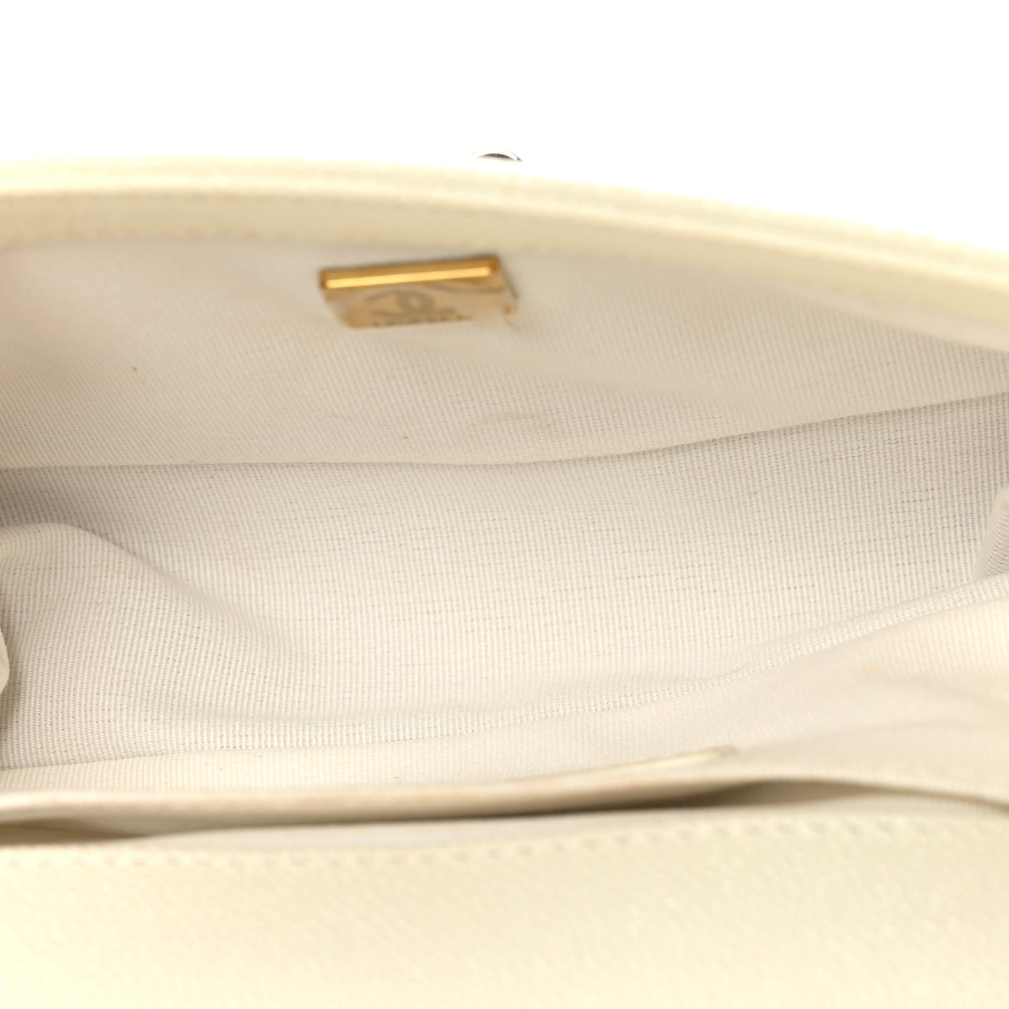 Caviar Quilted Small Boy Flap White