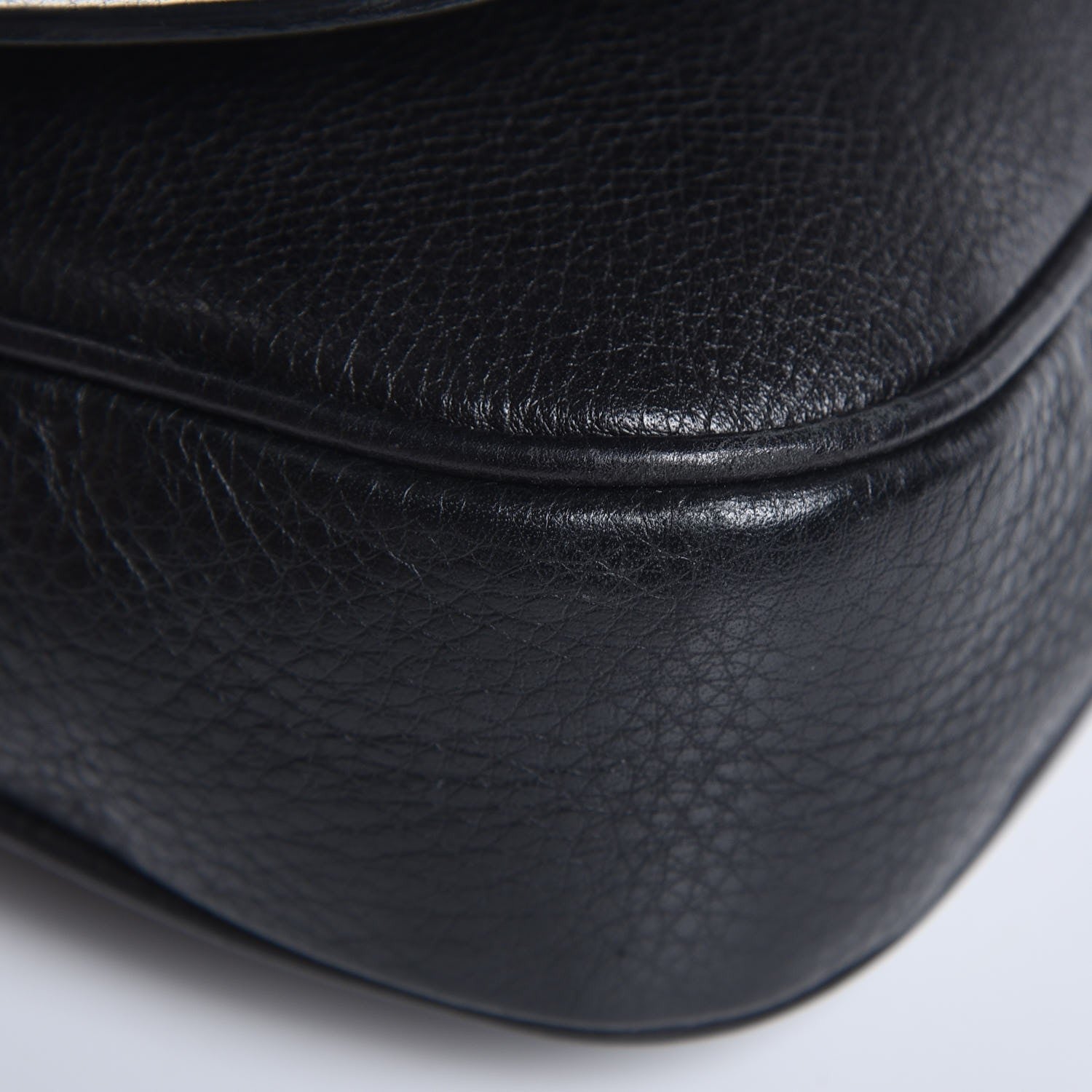 Gucci Pebbled Calfskin Medium Soho Flap Crossbody Black 13 of 17