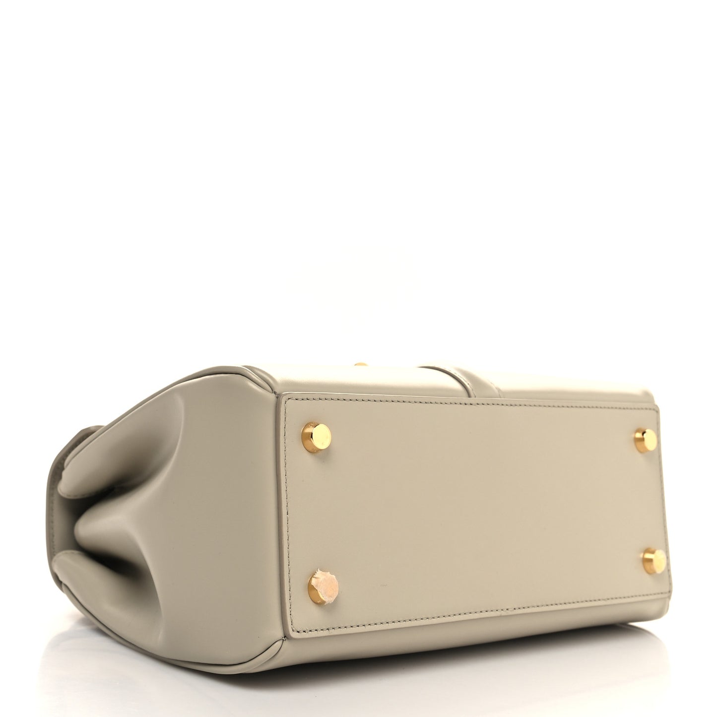 Satinated Calfskin Small 16 Top Handle Bag Beige