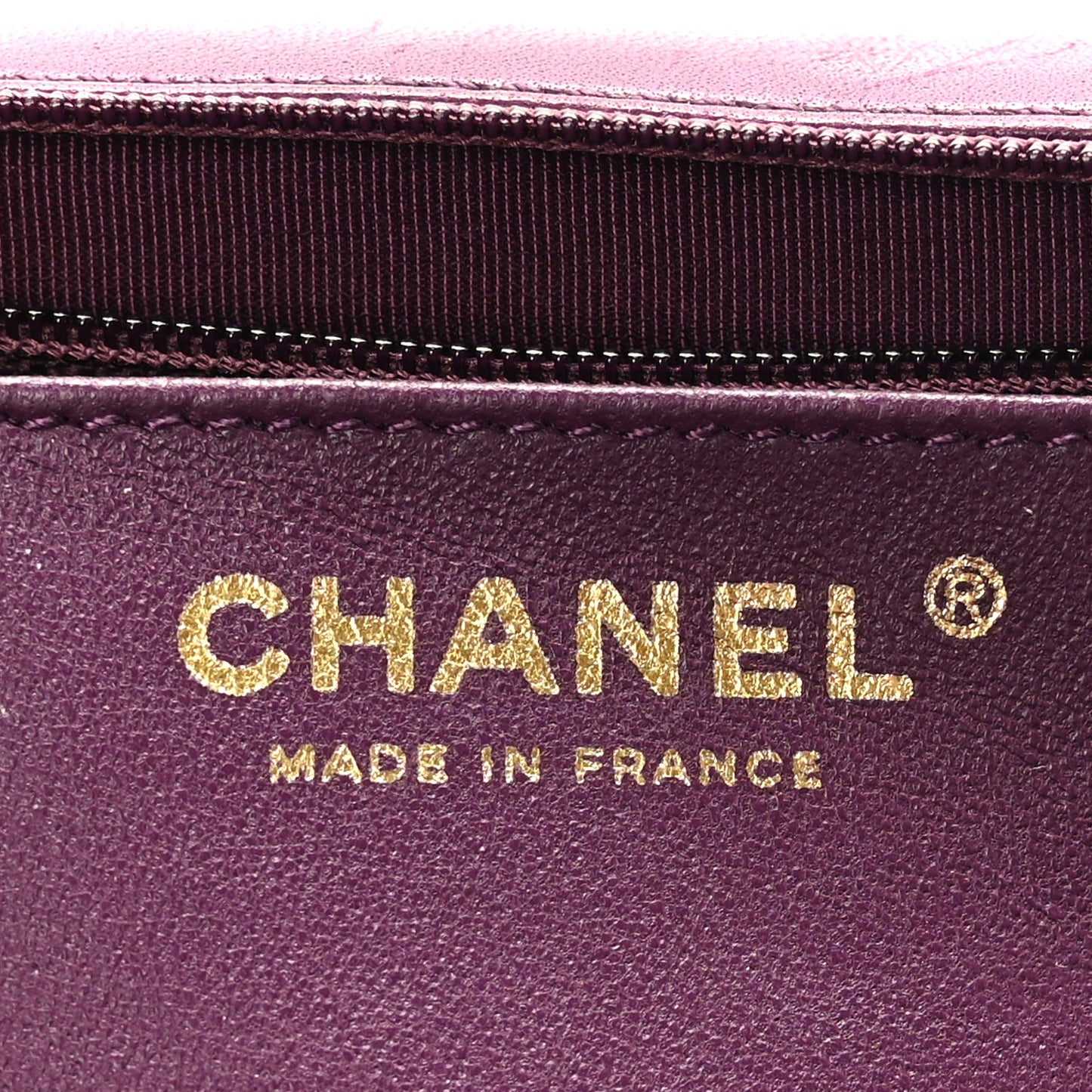 Lambskin Quilted Jumbo Single Flap Purple