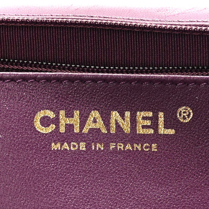Chanel Lambskin Quilted Jumbo Single Flap Purple 6 of 9