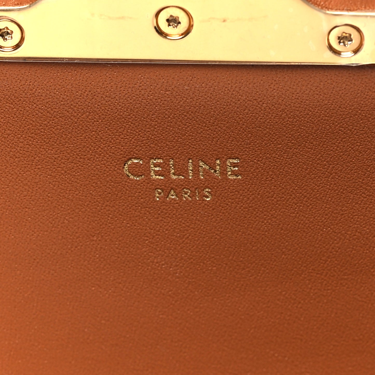 Canvas Calfskin Triomphe Shoulder Bag Tan