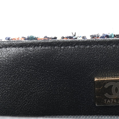 Chanel Glittered Tweed Quilted Mini Rectangular Flap Navy Blue Mulitcolor 7 of 11