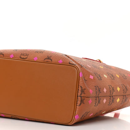 MCM Visetos Spektrum Medium Anya Shopper Tote Cognac 13 of 13