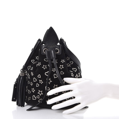 Saint Laurent Suede Small Anja Bucket Bag Black 3 of 10