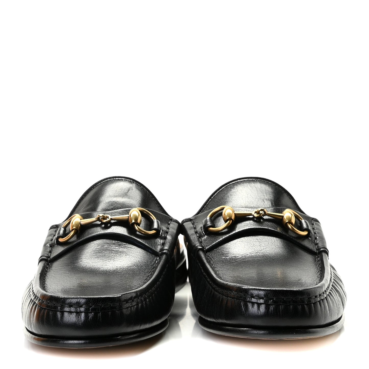 Goatskin Mens Horsebit Slippers 8 Black
