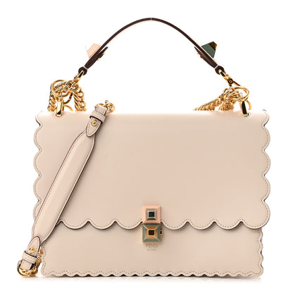 Fendi Vitello Liberty Scalloped Studded Kan I Shoulder Bag Plaster 1 of 9