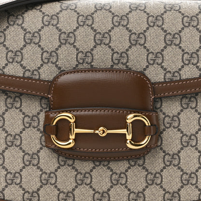 Gucci GG Supreme Monogram Horsebit 1955 Shoulder Bag Beige Brown Sugar 9 of 12