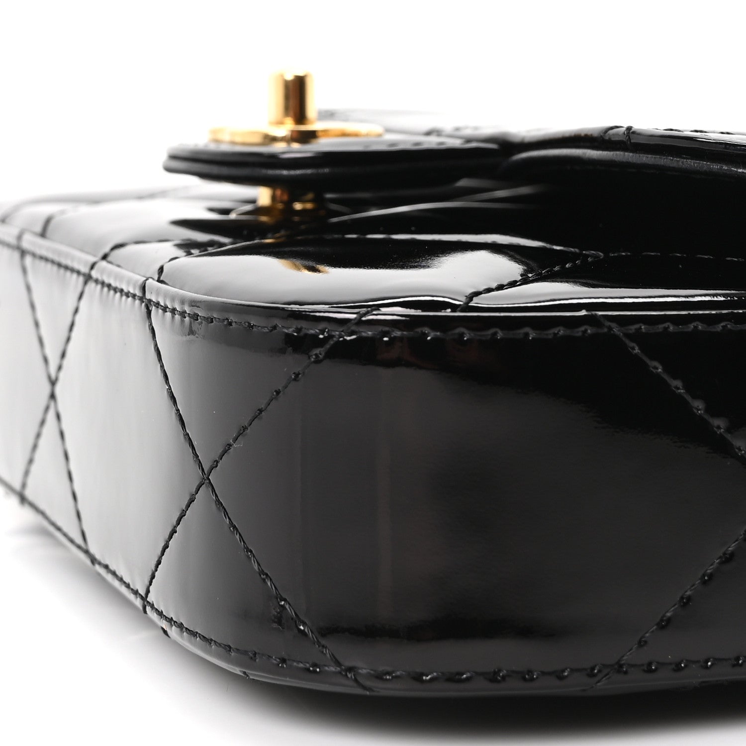 Chanel Metallic Mirror Calfskin Mini Top Handle Clutch With Chain  Black 19 of 19