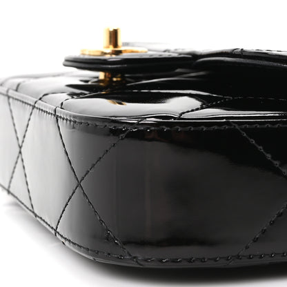 Chanel Metallic Mirror Calfskin Mini Top Handle Clutch With Chain  Black 19 of 19
