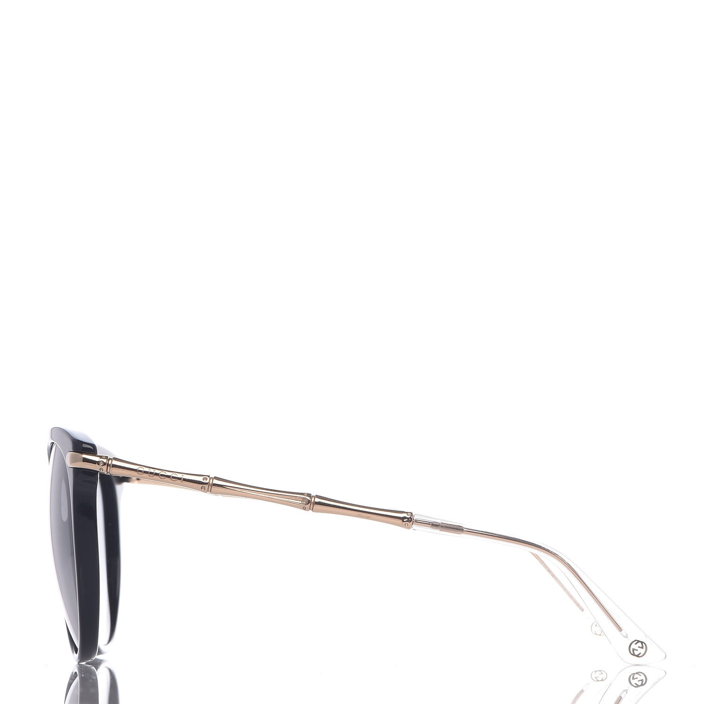 Crystal Bamboo Cat Eye Sunglasses GG3771 Black Gold