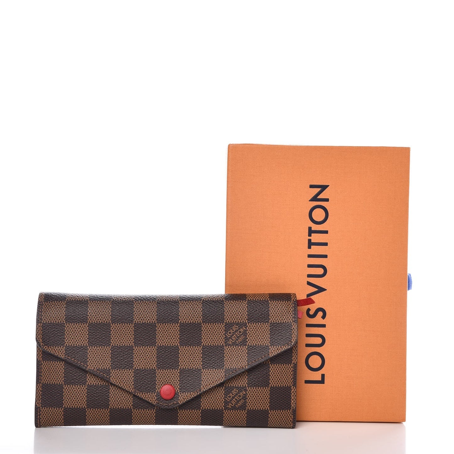 Damier Ebene Josephine Wallet Red
