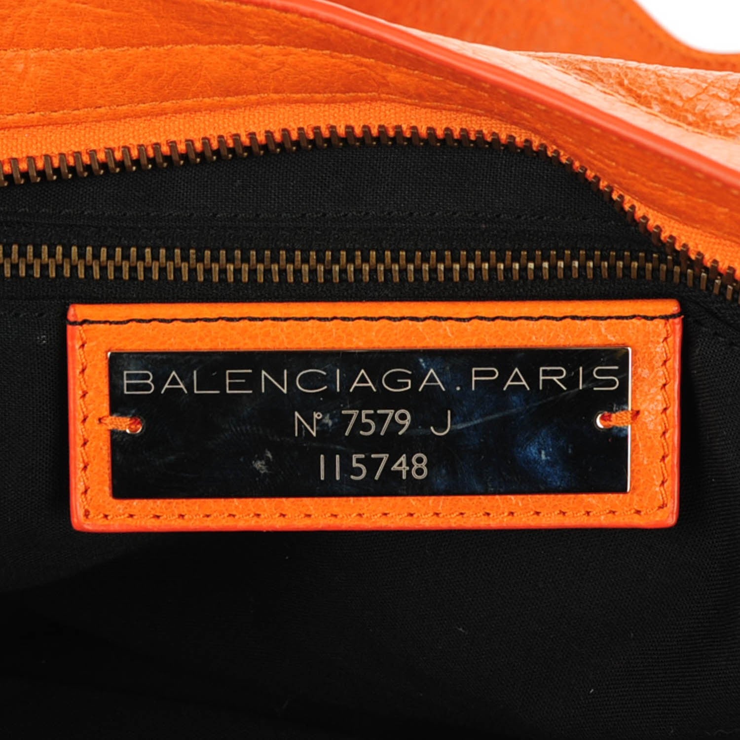 Balenciaga Agneau Classic Hardware City Tangerine 6 of 7