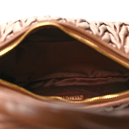 Miu Miu Nappa Matelasse Wander Large Hobo Cognac 5 of 9