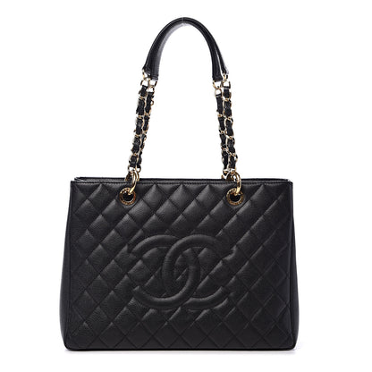 Chanel Caviar Quilted Grand Shopping Tote GST Black 1 of 12
