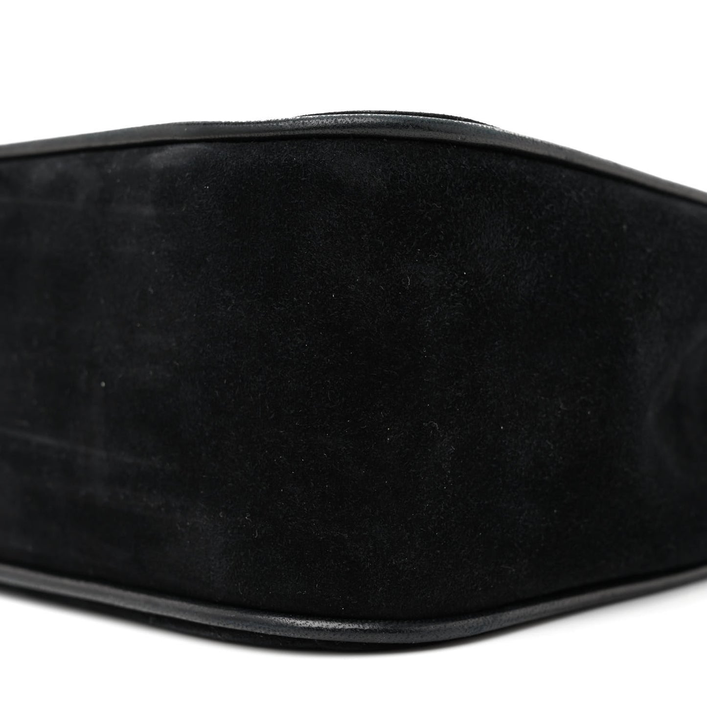 Suede Quilted Small Single Flap Black