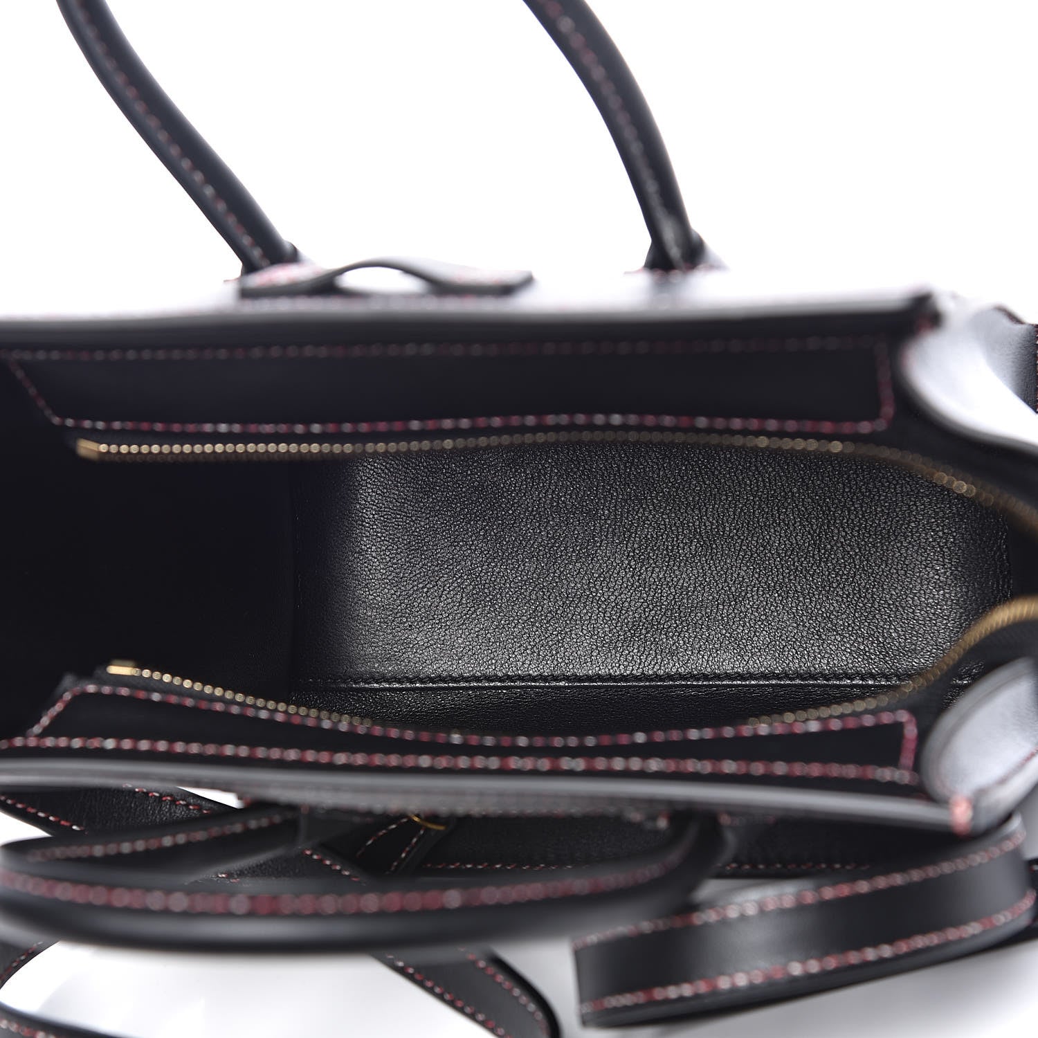 Celine Smooth Calfskin Multicolor Stitch Nano Luggage Black 5 of 13