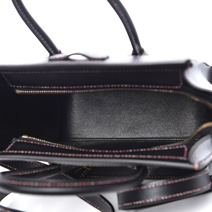 Celine Smooth Calfskin Multicolor Stitch Nano Luggage Black 5 of 13