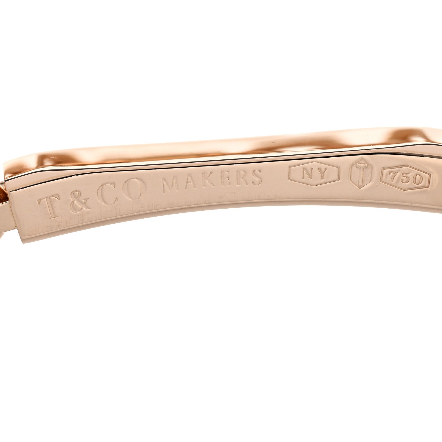 Tiffany 18K Rose Gold 1837 Makers ID Chain Bracelet 3 of 4