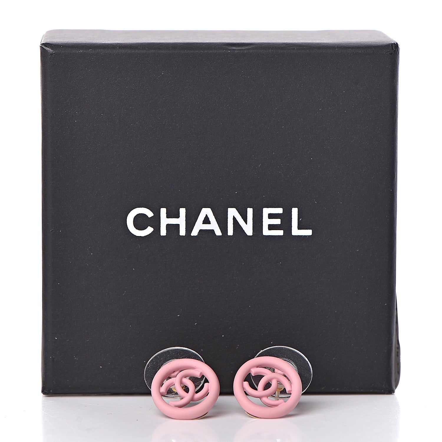 Chanel Rubber CC Earrings Pink 5 of 5