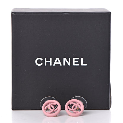 Chanel Rubber CC Earrings Pink 5 of 5