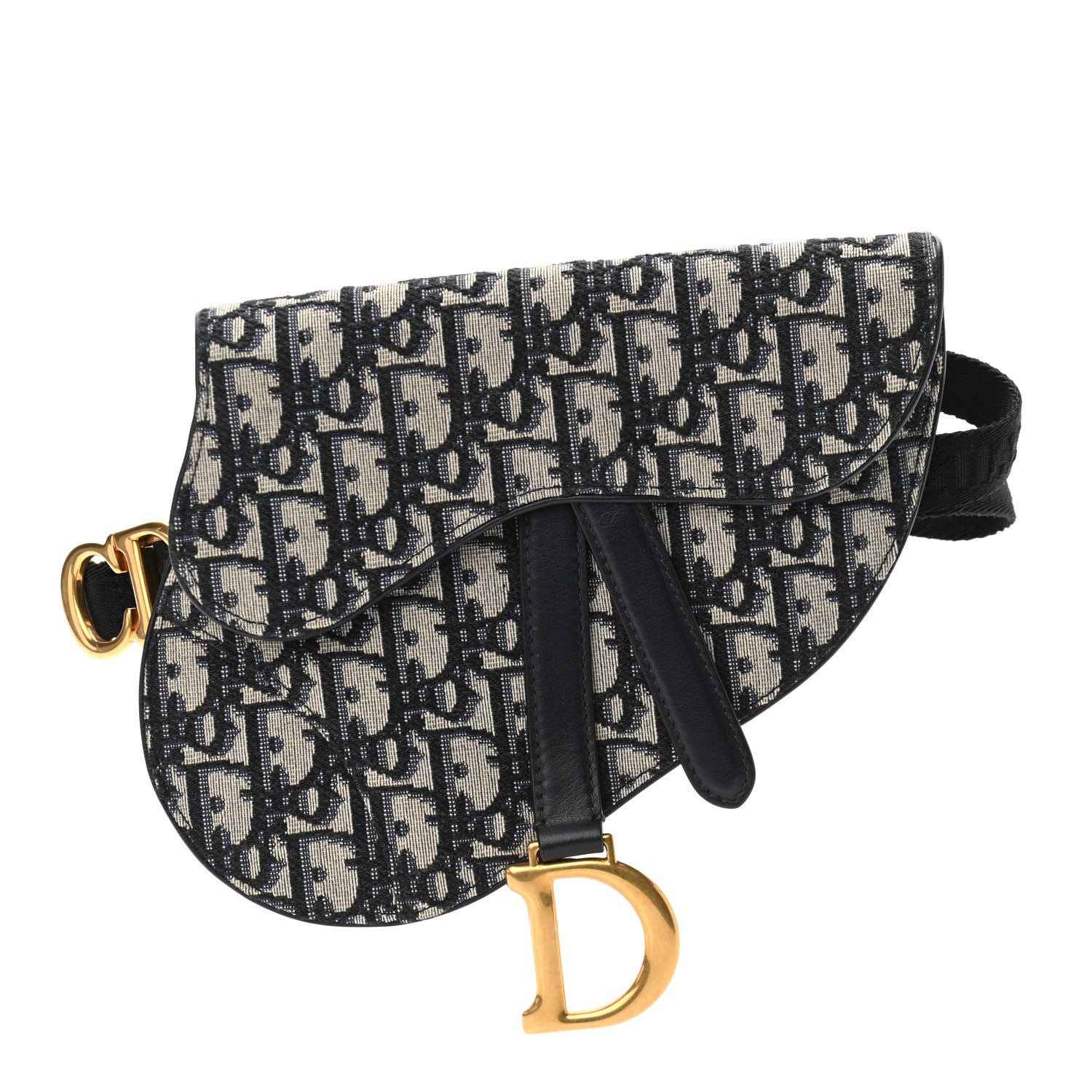 Christian Dior Oblique Saddle Belt Pouch Blue 1 of 11