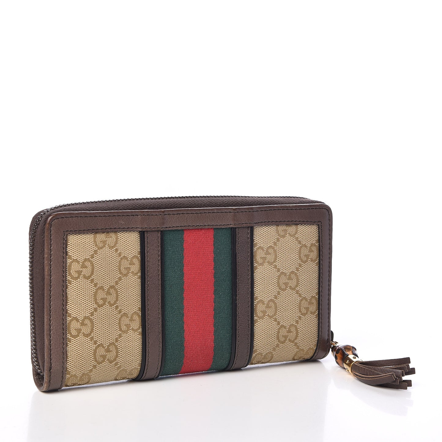 Monogram Web Rania Zip Around Wallet Brown