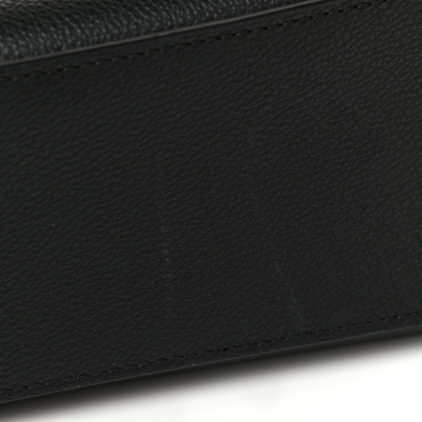 Grainy Calfskin Small Title Bag Black