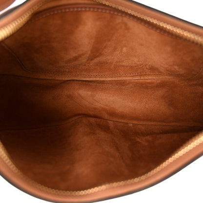 Celine Smooth Calfskin Triomphe Embroidered Ava Shoulder Bag Tan 5 of 10