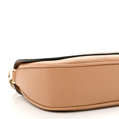 Gucci Pebbled Calfskin Medium Soho Flap Crossbody Camelia 9 of 10