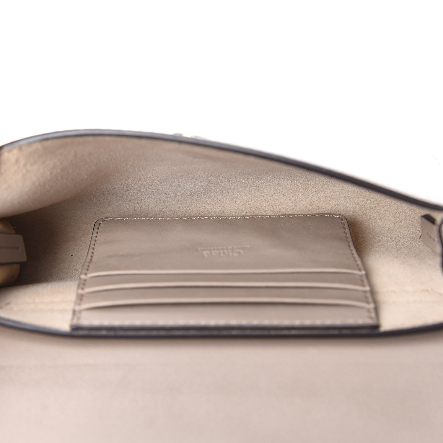 Chloe Suede Calfskin Mini Faye Shoulder Bag Motty Grey 5 of 11