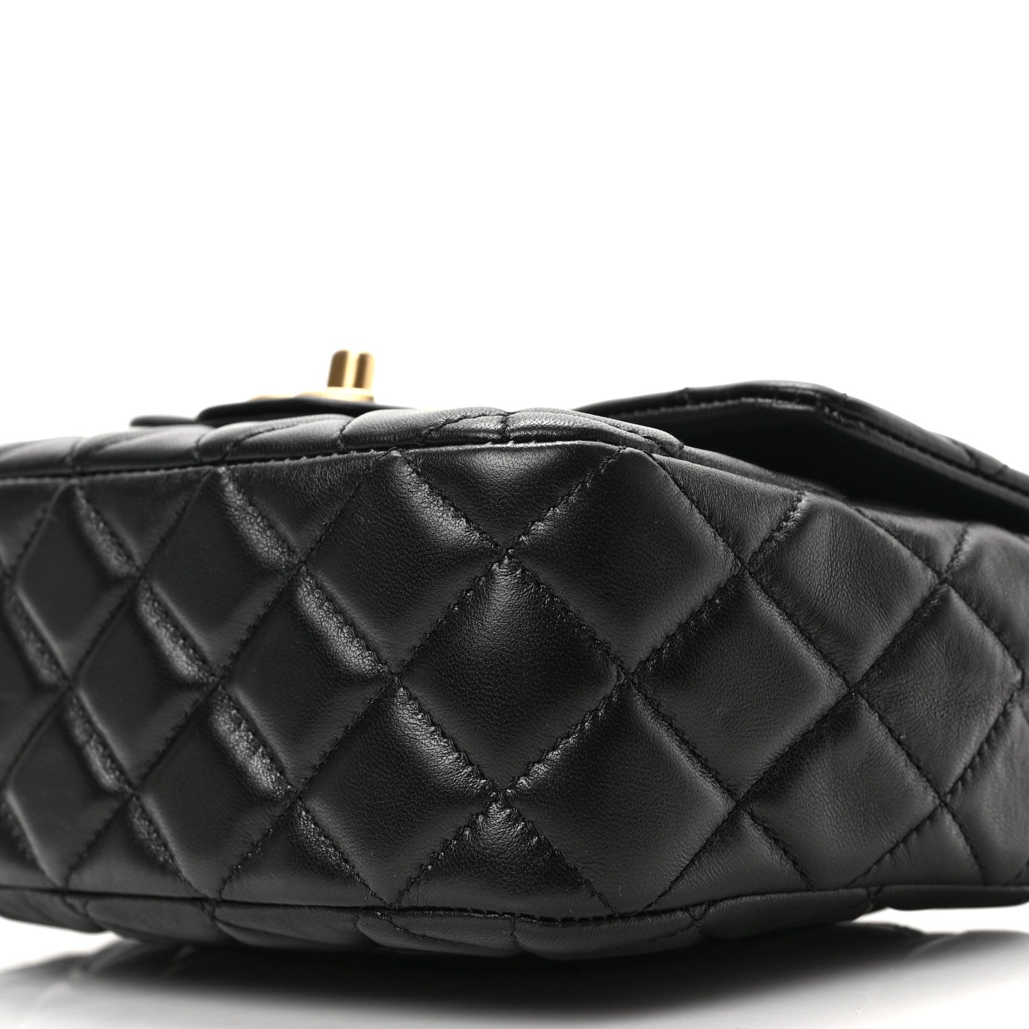 Chanel Lambskin Enamel Quilted Small Coco Hearts Flap Black 9 of 9