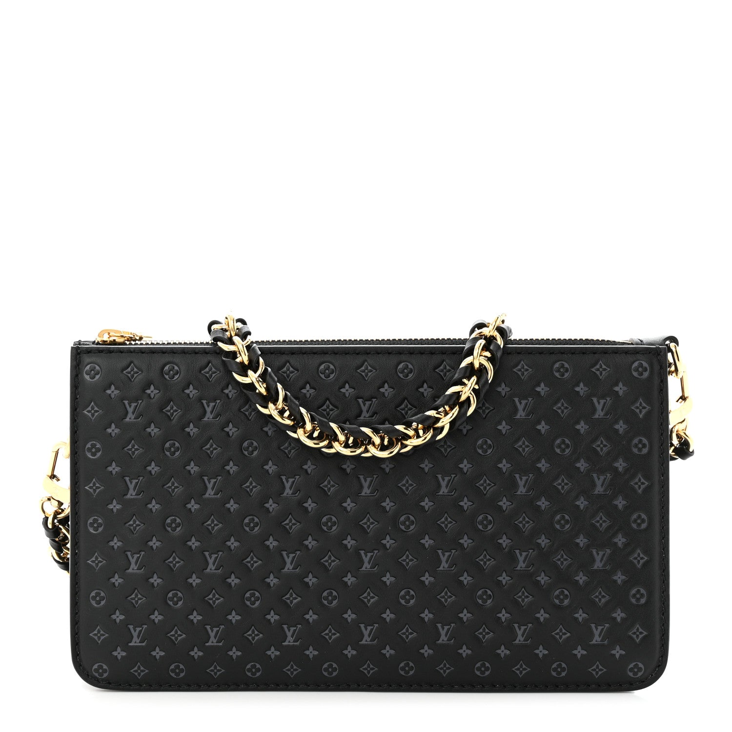 Louis Vuitton Calfskin Nanogram Embossed Lexington Pouch Black 1 of 9
