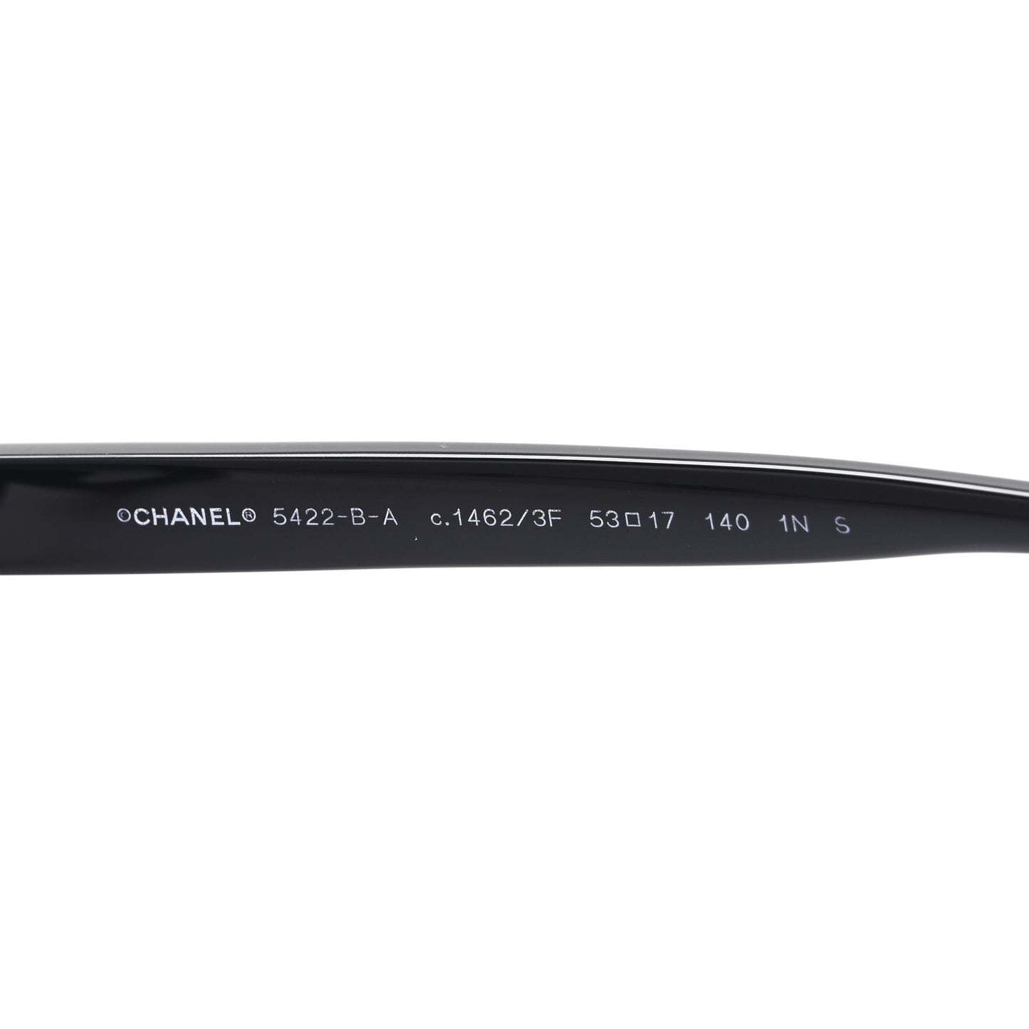 Acetate Strass Square Sunglasses 5422-B-A Black