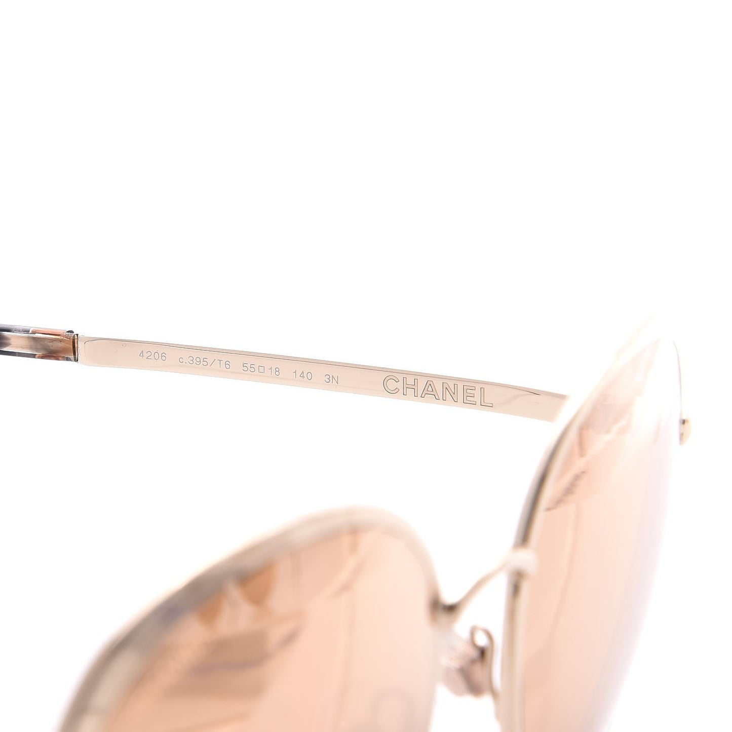 Round Mirror Sunglasses 4206 Rose Gold