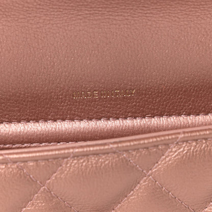 Chanel Metallic Grained Calfskin Quilted 2.55 Reissue Phone Holder With Chain Copper 8 of 13
