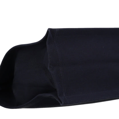 Saint Laurent Linen Calfskin Rive Gauche Tote Navy 9 of 10