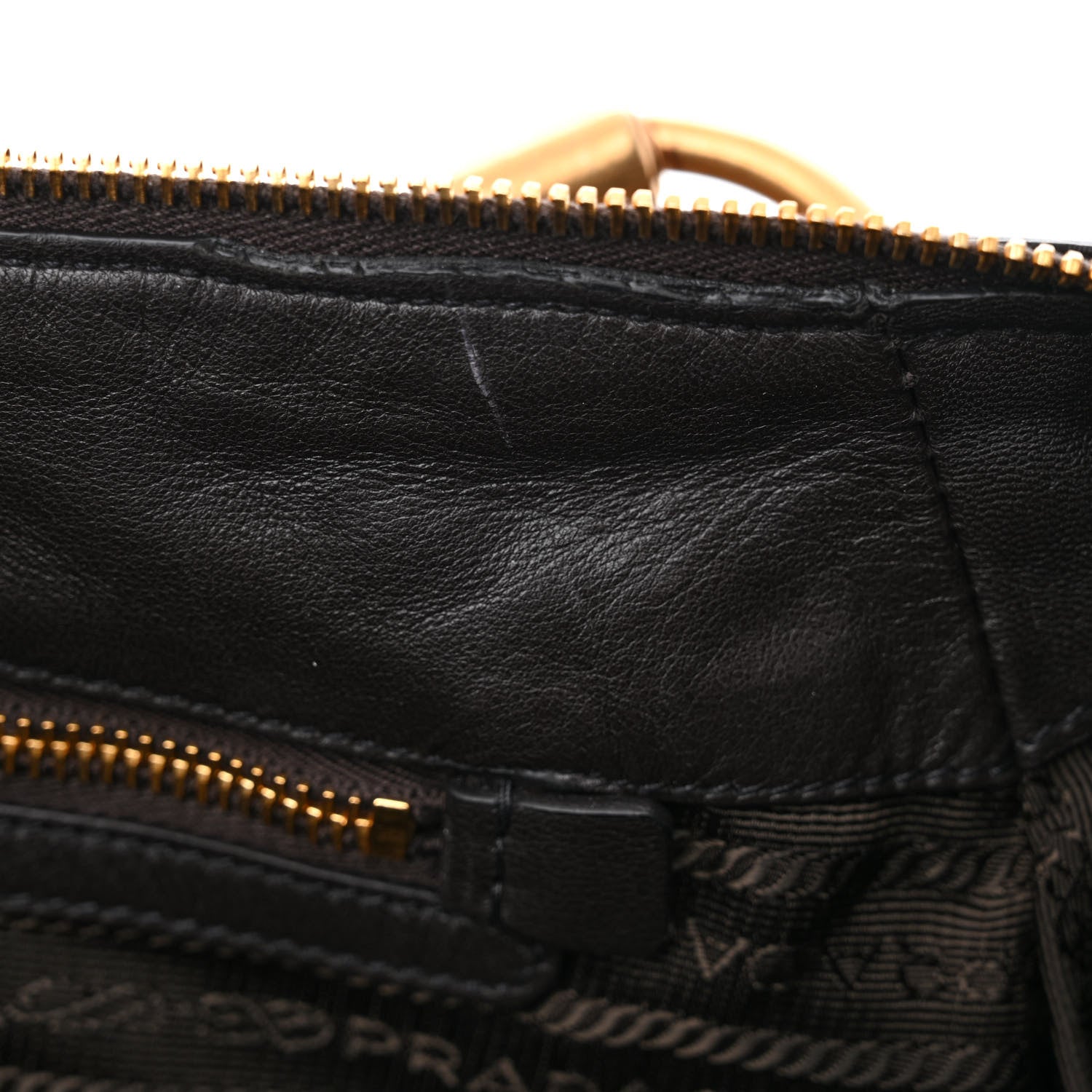 Prada Tessuto Nylon Jacquard Logo Aviator Satchel 10 of 12