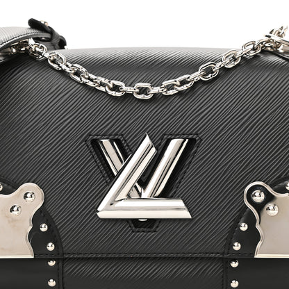 Louis Vuitton Epi Studded Mirror Twist Shoulder Bag MM Black 8 of 10