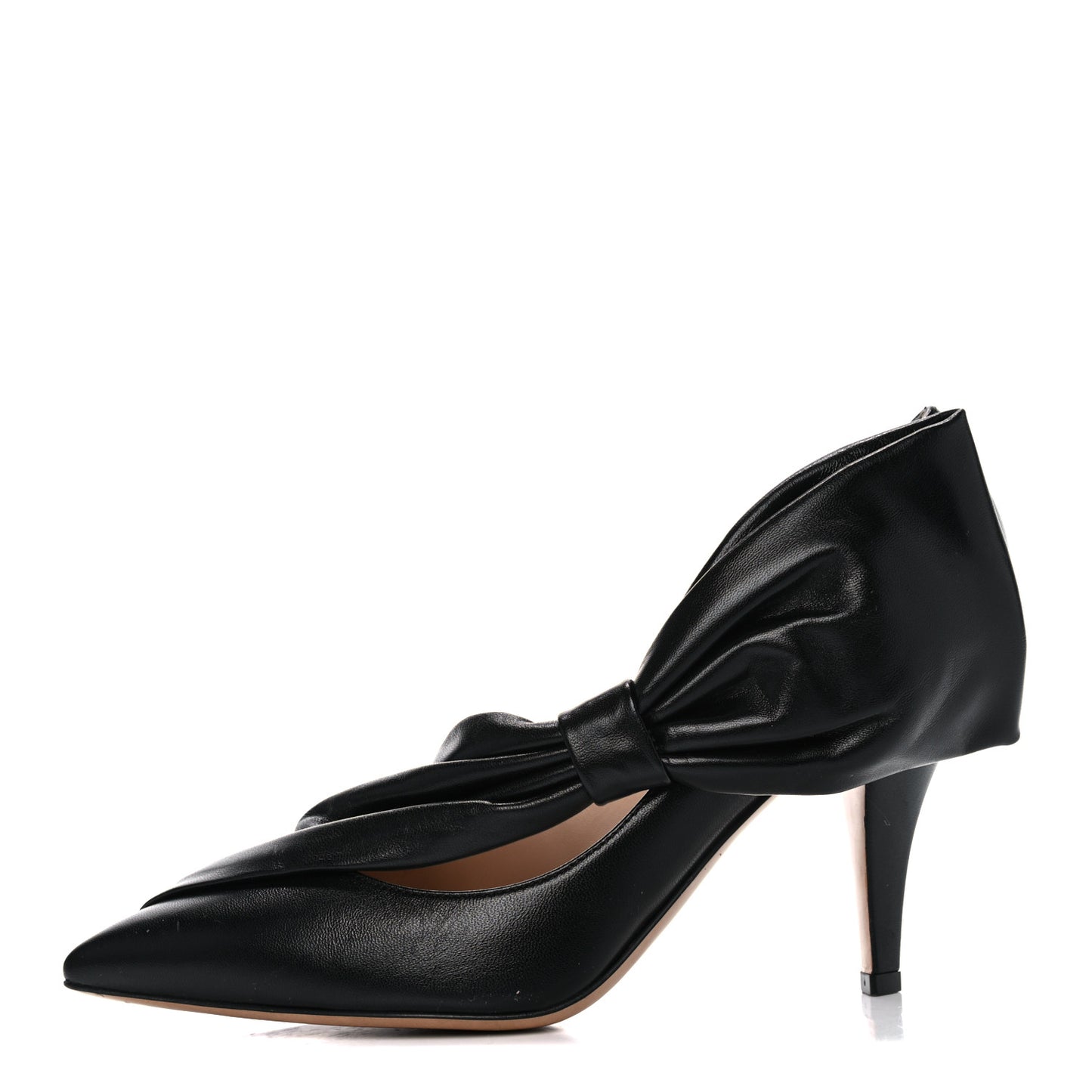 Nappa Bow Pointed Toe 85mm Pumps 38 Black