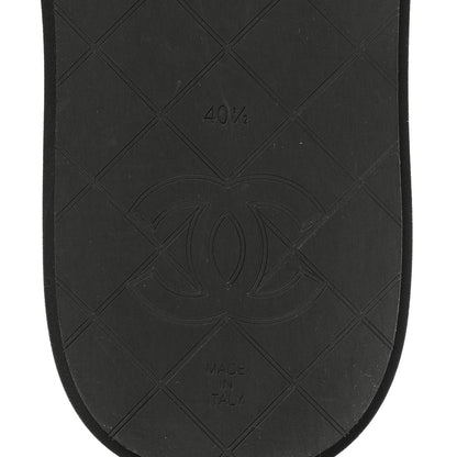Chanel Lambskin Quilted Padded Charms Thong Sandals 40.5 Black 6 of 8