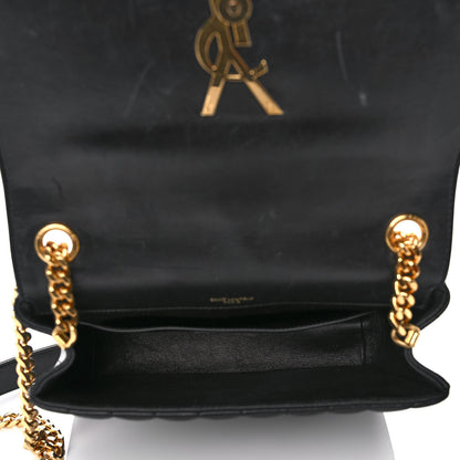 Saint Laurent Lambskin Matelasse Monogram Large Vicky Chain Bag Black 5 of 14