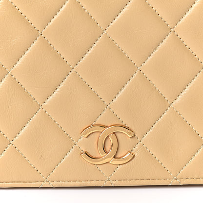 Chanel Lambskin Quilted Medium Single Flap Beige 10 of 11