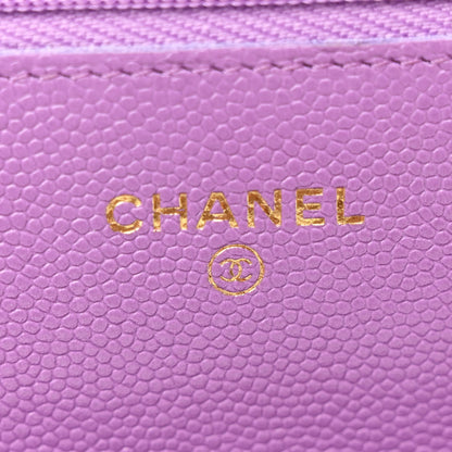 Chanel Caviar Quilted Wallet On Chain WOC Purple 6 of 12