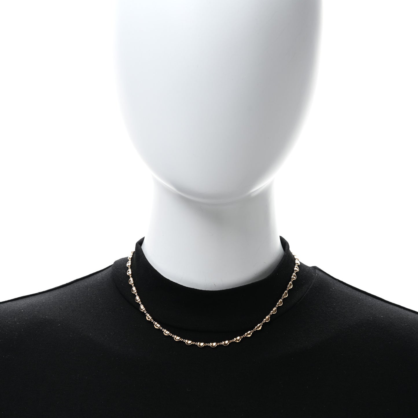 18K Rose Gold Mini Elsa Peretti Bean Link Necklace