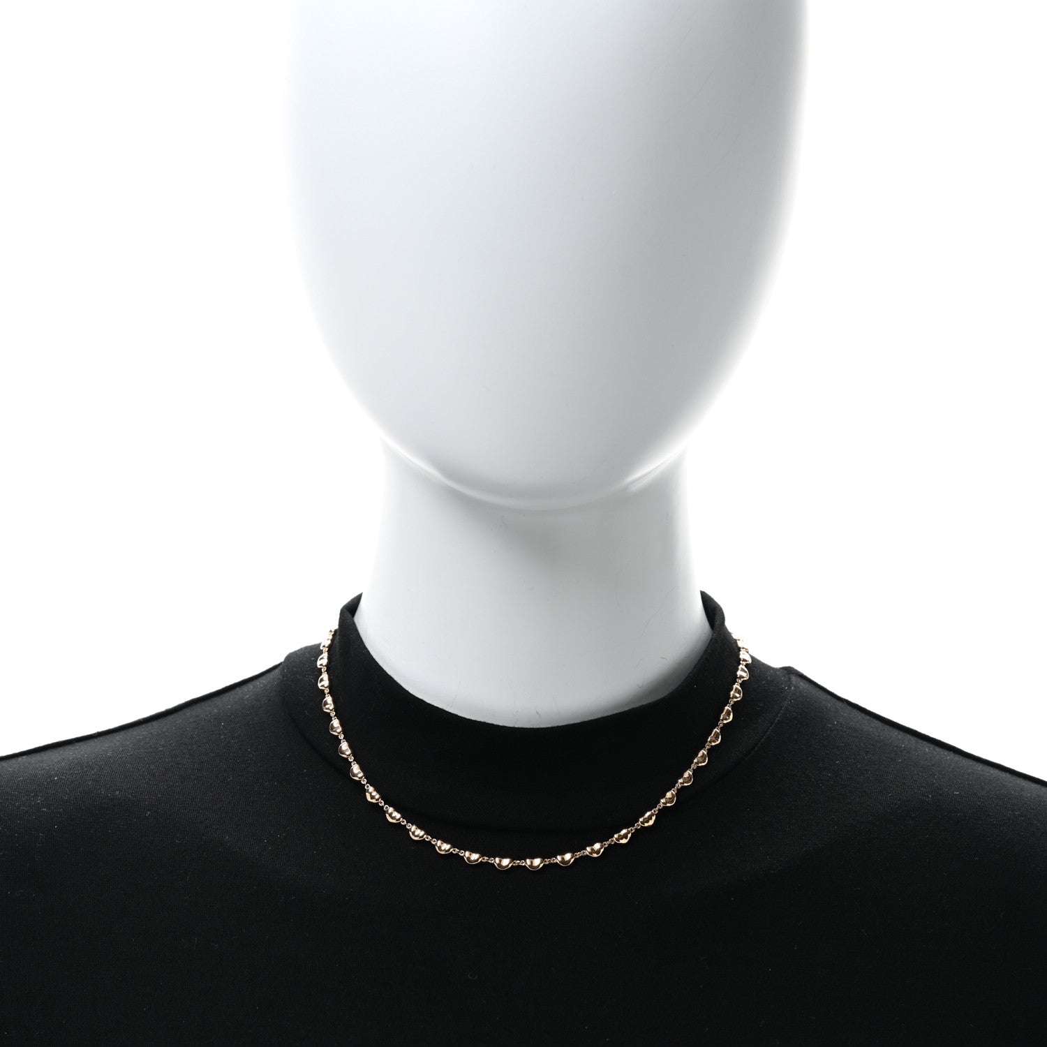 Tiffany 18K Rose Gold Mini Elsa Peretti Bean Link Necklace 3 of 4