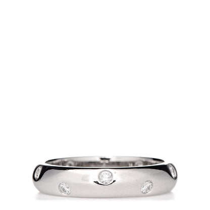 Tiffany Platinum Diamond 4mm Etoile Band Ring 51 5.75 3 of 5